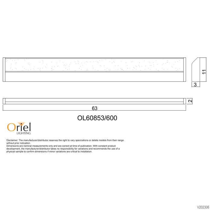 Oriel MODE.60 CTS 90cm TriColour LED Vanity Light