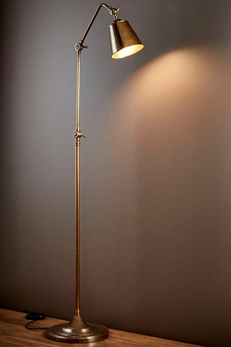 Emac & Lawton Newbury Floor Lamp Antique Brass