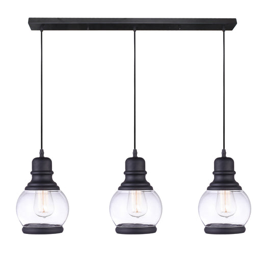 Cardho 3Light Clear Glass Pendant by VM Lighting