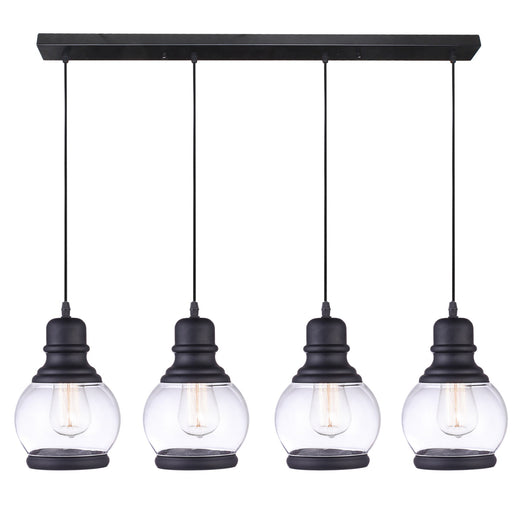 Cardho 4Light Clear Glass Pendant by VM Lighting