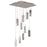 CUBO 10 Light Clear Square Crystal Pendant by VM Lighting