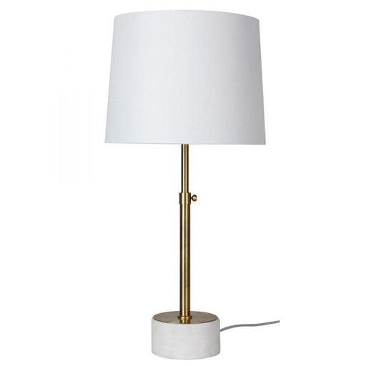 Oriel Lighting UMBRIA Height Adjustable Scandi Lamp in Antique Brass