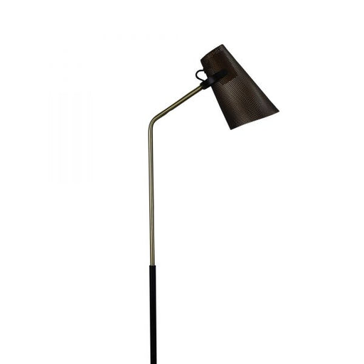 Oriel Lighting PERFO FLOOR LAMP BLACK & BRASS FLOOR LAMP