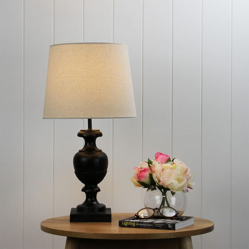 Oriel Lighting CADIZ TABLE LAMP Complete Resin Brown