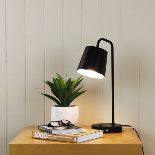 Oriel Lighting HENK Metal Desk Lamp with USB Socket