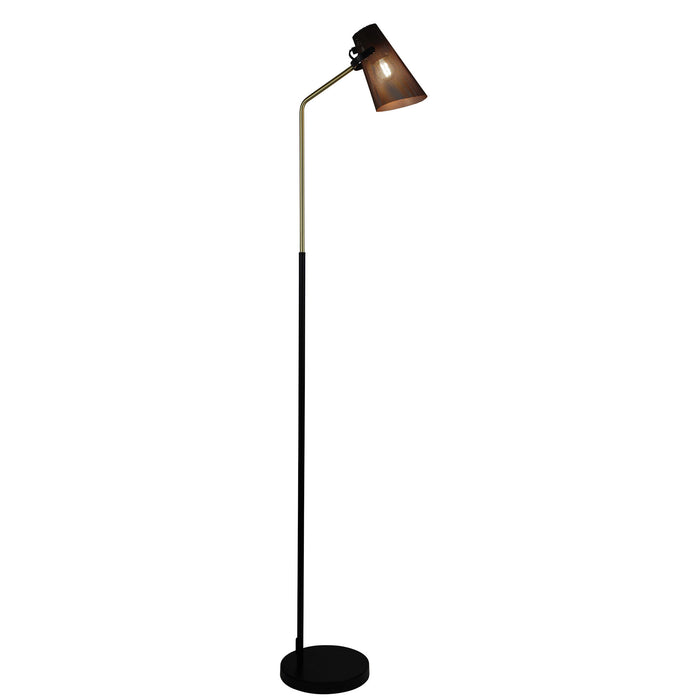 Oriel Lighting PERFO FLOOR LAMP BLACK & BRASS FLOOR LAMP