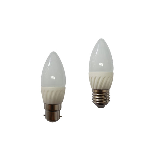 LED 4 Watt E27 Candle Frosted Globes by VM Lighting
