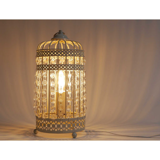 Lexi Lighting Harmony White Birdcage Table Lamp