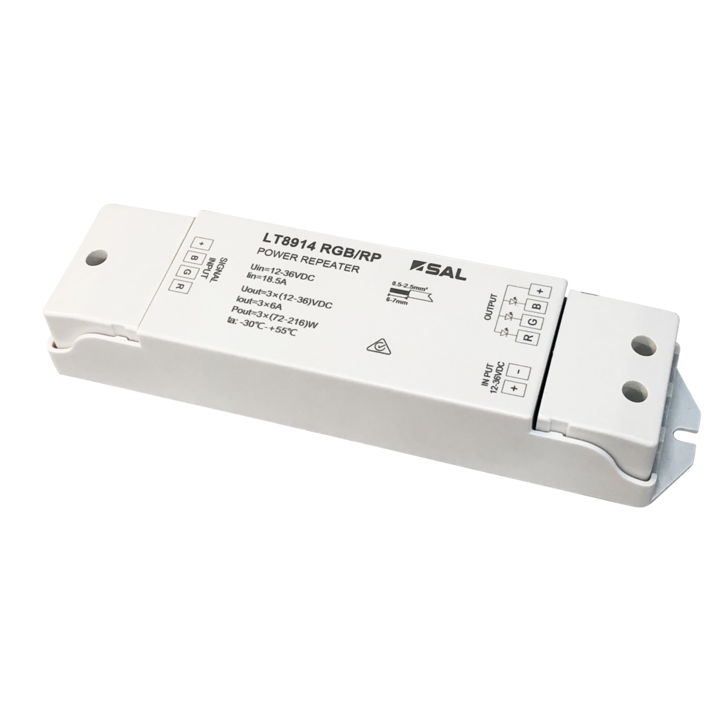SAL Three Channel Low Voltage LED Signal Repeater LT8914RGB/RP