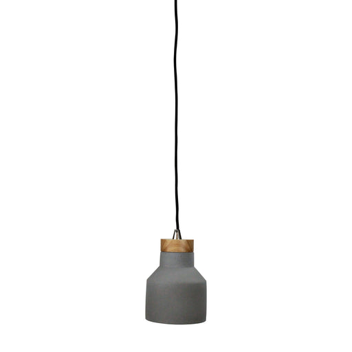 Oriel Lighting CONCRETE PANTO 1 Urban Style Pendant in Concrete and Timber