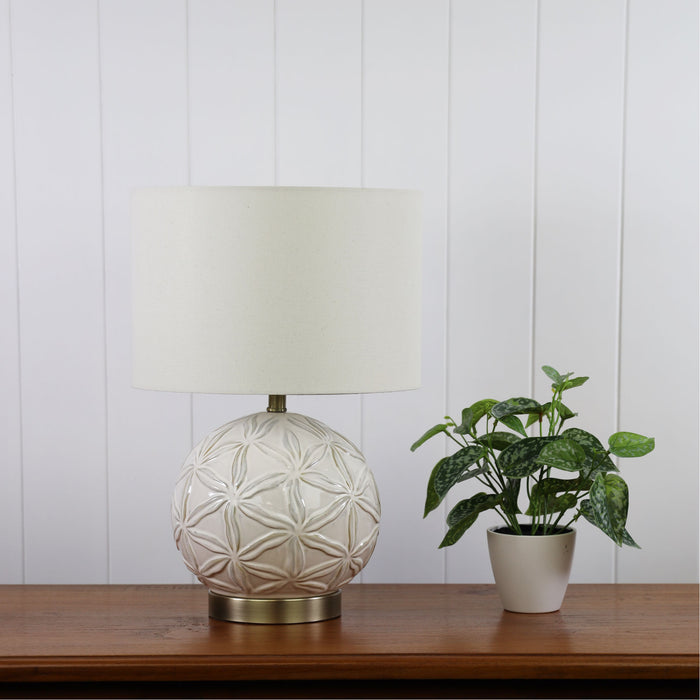 Oriel ARIEL Ceramic Table Lamp with Shade