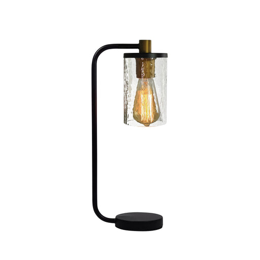 Oriel Lighting Raymont Table Lamp Matt Black / Clear