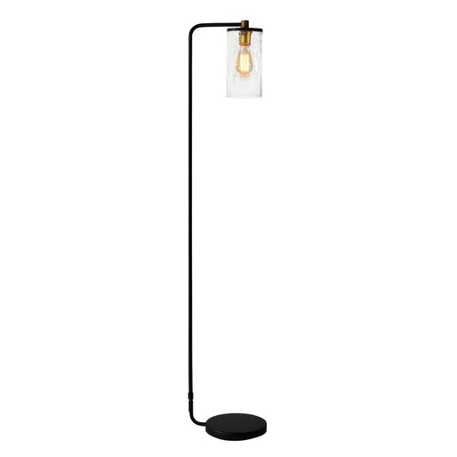 Oriel Lighting Raymont Floor Lamp Matt Black / Clear