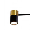 TAVOLA Matte Black and Satin Brass Pendant Light – 8 Light by VM Lighting