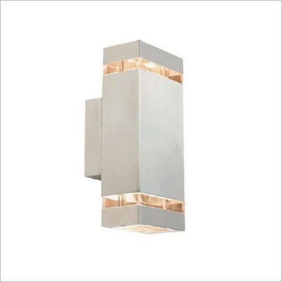 Stainless Steel Up and Down Wall Light Square Ace Lighting