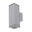 Domus ALPHA-2 Up/Down Exterior Wall light GU10 LED 2 X 6W 240V IP65 - Anodised Aluminium