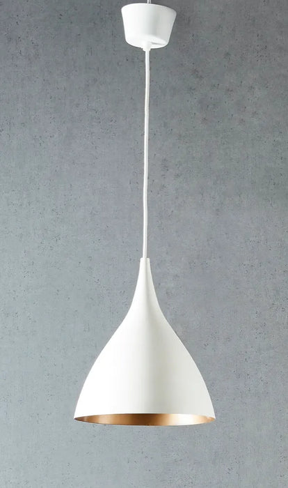 Emac & Lawton MacMillan Ceiling Pendant Small Round White and Brass