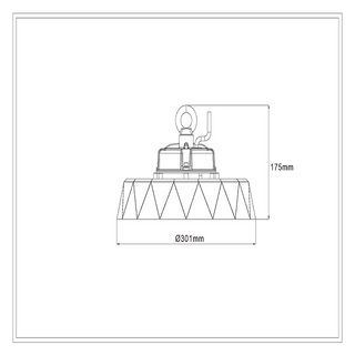 3A Led Highbay 6000K KD007-BK6K150L120