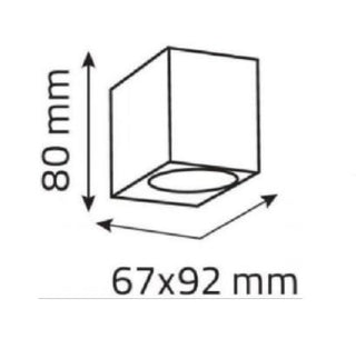 3A Square Fixed Down Wall Pillar Light ST5024
