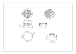 3A Atlas 4 DL1570-WH5C LED 13W Recessed Downlight