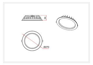 3A 50W & 60W Dual Wattage Downlight DL5001