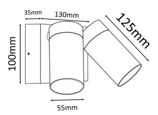 3A Double Adjustable Gu10 Spot With Sensor ST153