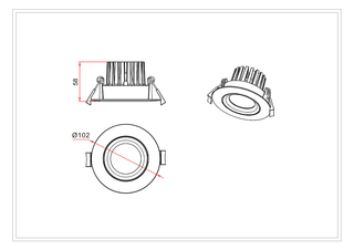 3A DL9411 10W COB Tri Colour Downlight