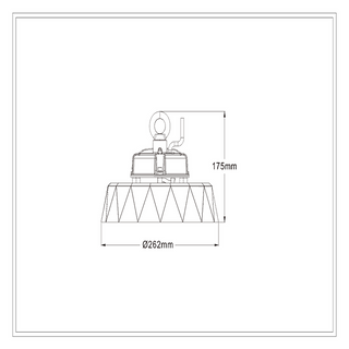 3A Led Highbay 6000K KD007-BK6K100L120