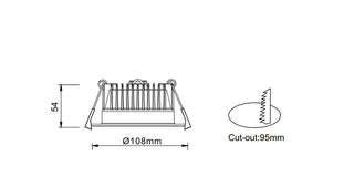 3A ATLAS 9 DL1571 13W SMD LED Downlight