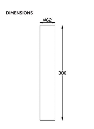 3A Lighting Perpex Glass Bollard Outdoor Light ST5161