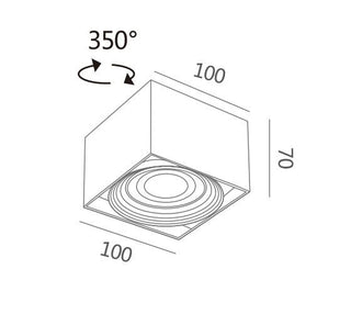 3A PROPUS 8 LED 10W SURFACE DOWNLIGHT DD1541