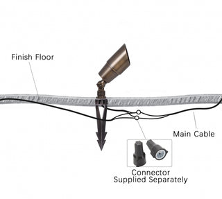 Pro Light Club Brass Directional Spotlight PSL2100WB