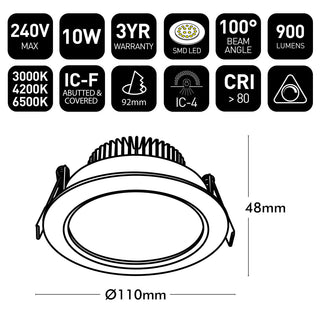Brilliant White Umbra CCT Downlight