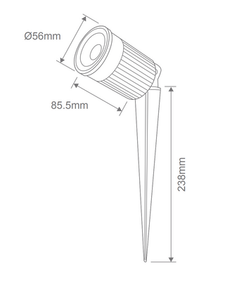 Domus ZOOM-PRO 12W 12/24V DC GARDEN SPIKE