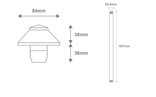 DOMUS DUSK 450MM SMALL HEAD LED TRIO 12V PATH LIGHT