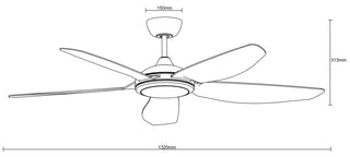 Martec Esprit DC 52″ Smart Ceiling Fan With WIFI Remote Control With LED light