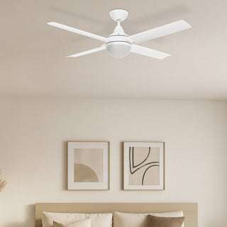 Brilliant 48” AC White Cairns Ceiling Fan With B22 Light