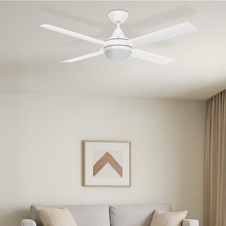 Brilliant 52” AC White Cairns Ceiling Fan With B22 Light
