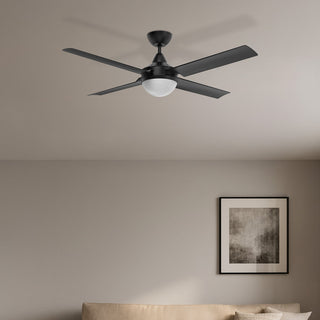 Brilliant 52” AC Black Cairns Ceiling Fan With B22 Light