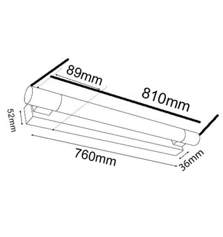 CLA Vanity LED Interior Chrome Frosted Acrylic Diffuser Wall Lights