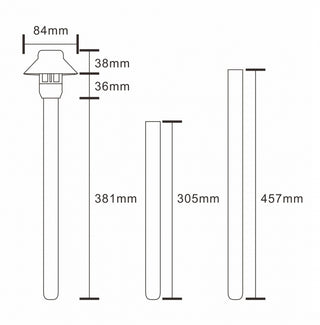 Pro Light Club Brass Path Light PPL2301WB