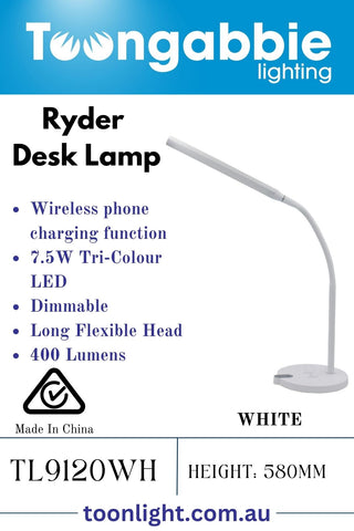 Toongabbie TL9120 Ryder LED Desk Wireless Charge