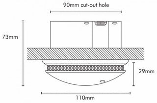 PSA LIF5800ACF 240V Flush Smoke Alarm