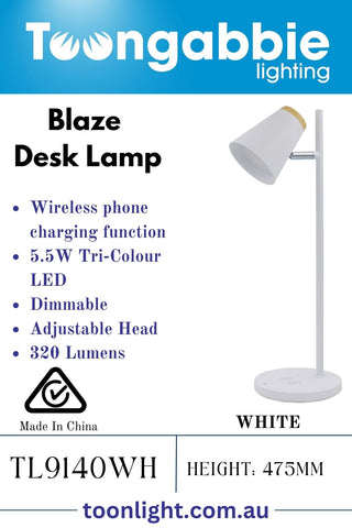 Toongabbie TL9140 Blaze LED Desk Wireless Charge