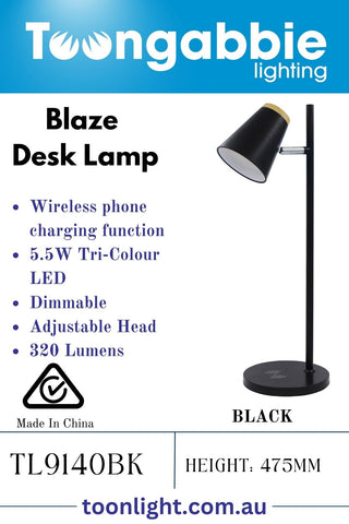 Toongabbie TL9140 Blaze LED Desk Wireless Charge