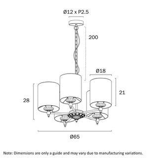 Telbix Argos 5 light Pendant