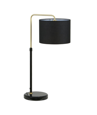 CLA Arriba Drum Shade with Marble Base Height Adjustable Table Lamps