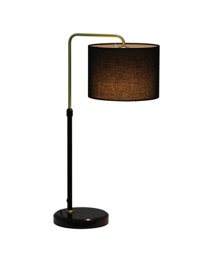 CLA Arriba Drum Shade with Marble Base Height Adjustable Table Lamps