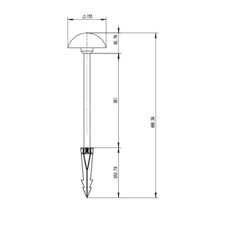SAL Aster SE7367G4/BK IP65 LED Landscape Luminaire 2.5W G4 lamp with Multi-installation Base