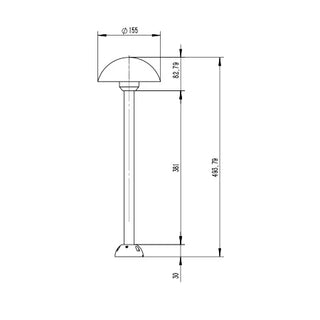 SAL Aster SE7367G4/BK IP65 LED Landscape Luminaire 2.5W G4 lamp with Multi-installation Base